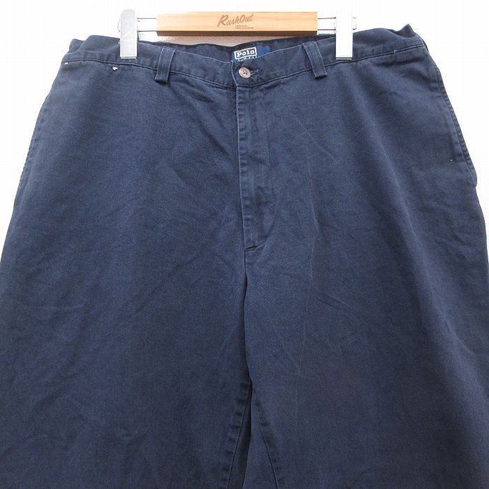 W 34 古着 ラルフローレン ブランド チノ パンツ チノパン メンズ 90 s コットン 紺 ネイビー spe 25 nov 04 ボトムス ロング