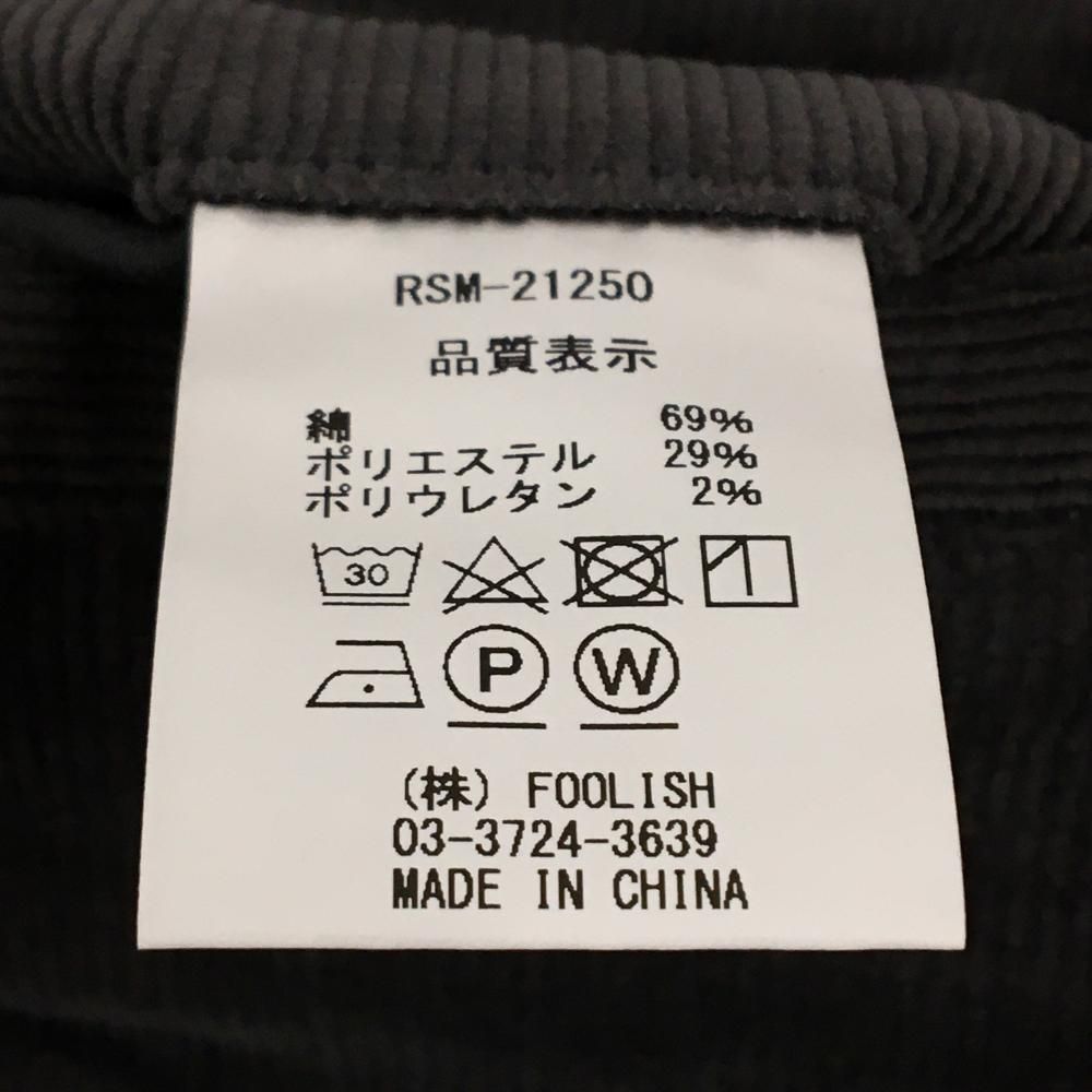 超 ラフアンドスウェル コーデュロイパンツ ダークグレー ストレッチ ロゴ刺しゅう白 メンズ XL ゴルフウェア rough＆swell LLC-HASEGAWATOSO_COM