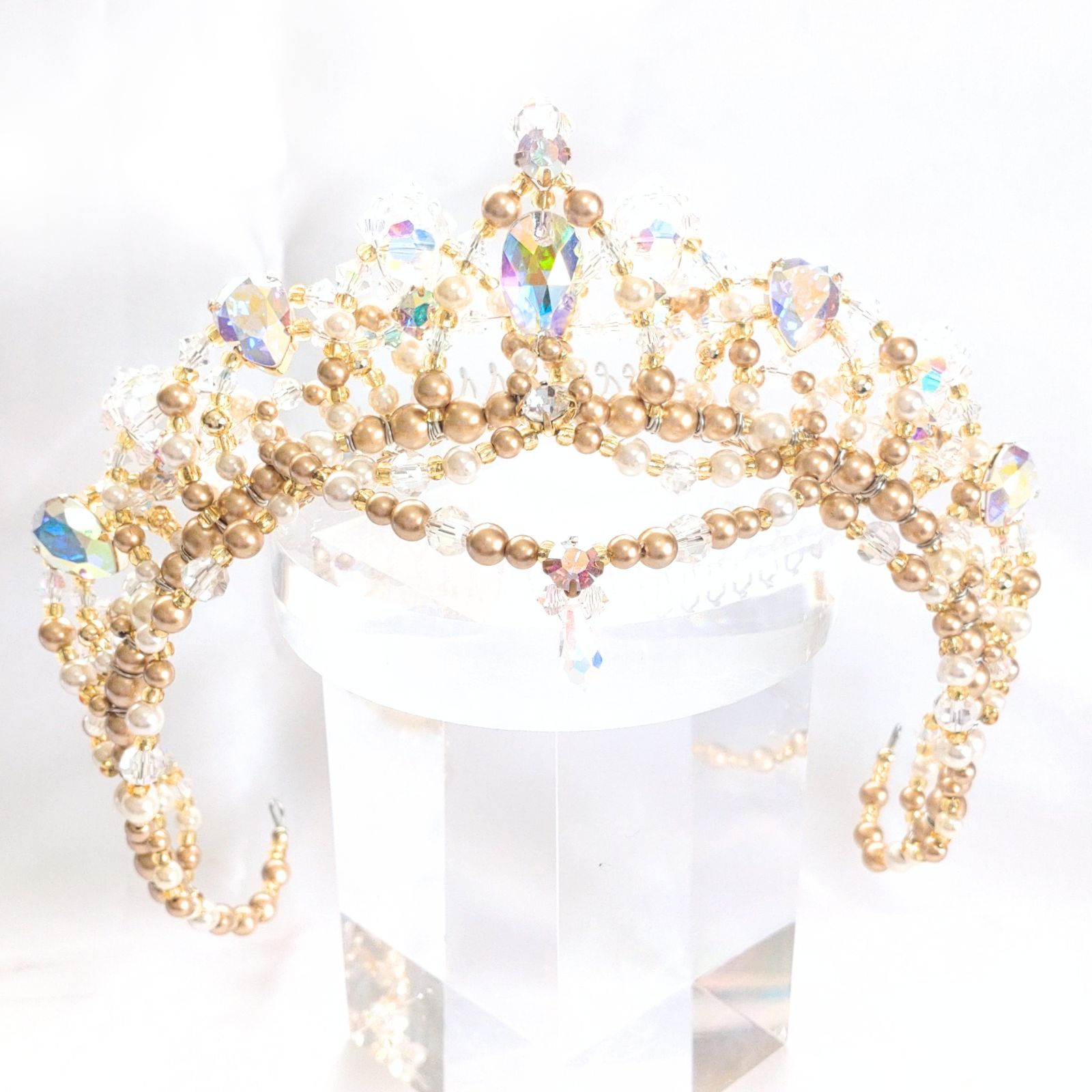 バレエ ティアラ 大人用 ゴールド コーム付 LLC-HASEGAWATOSO_COM