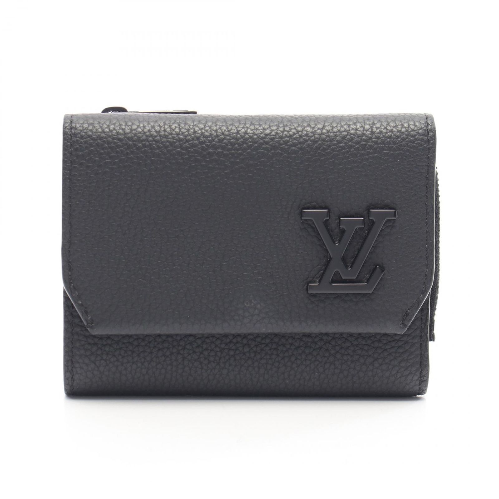 ルイ ヴィトン LOUIS VUITTON 三つ折り財布 ポルトフォイユ パイロット M81740 ノワール レザー ポルトフォイユ パイロット メンズ Used B