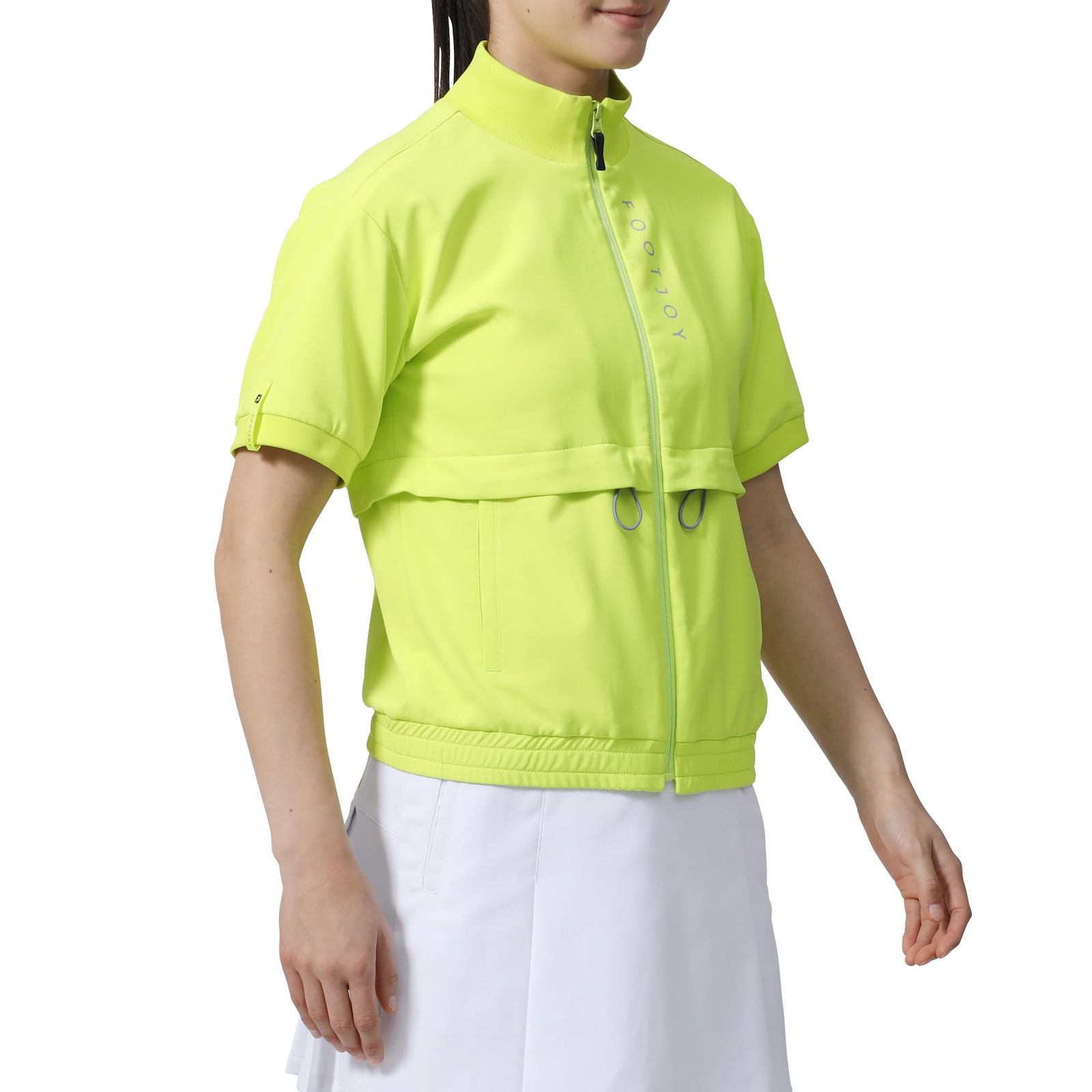 フットジョイ アウター TWINSOF 撥水半袖フルジッププスタンド ジャケット イブニングプリムローズ レディース S FJW-S24-O01 81973-S