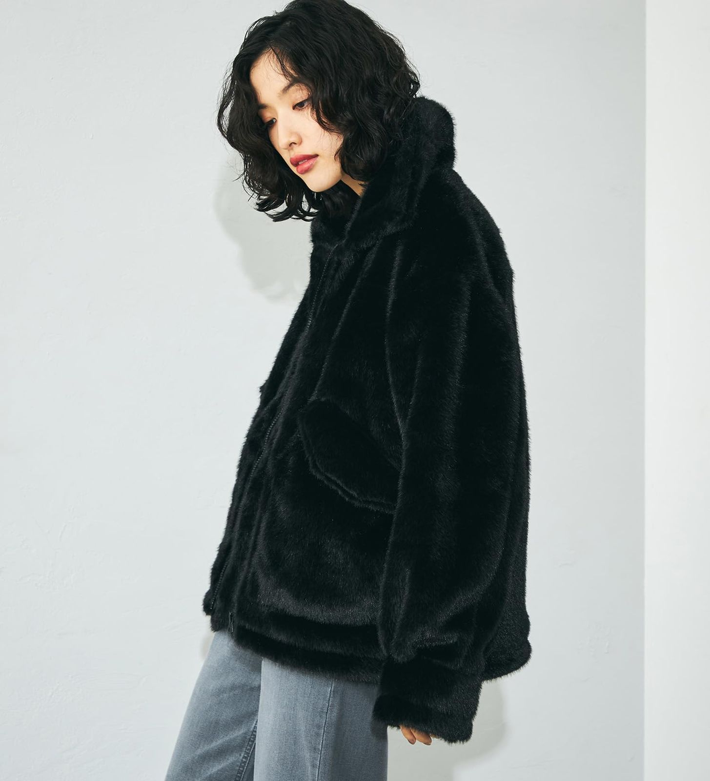  アルファインダストリーズ レディース フェイクファーCWUジャケット TA 7186 BLACK その他 フェイスケア