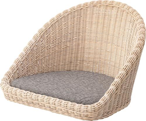 東谷 AZUMAYA 座椅子 ラタン フロアチェア NRS-425NA ナチュラル 横幅53×奥行49×高さ38×座面高7