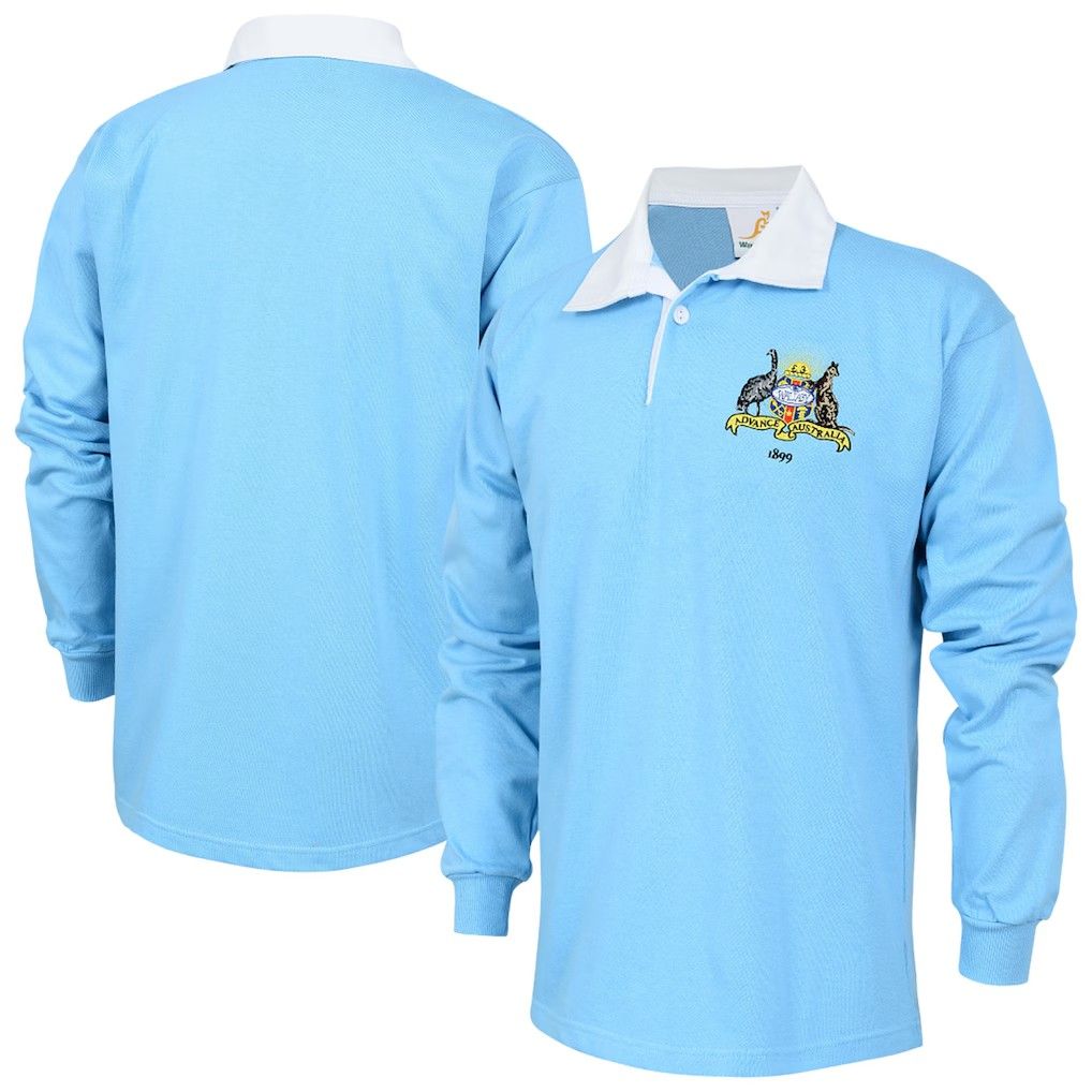 ラグビー ワラビーズ オーストラリア代表 1899 レトロ 長袖 ジャージ 青 ブルー 公式モデル 日本未発売
