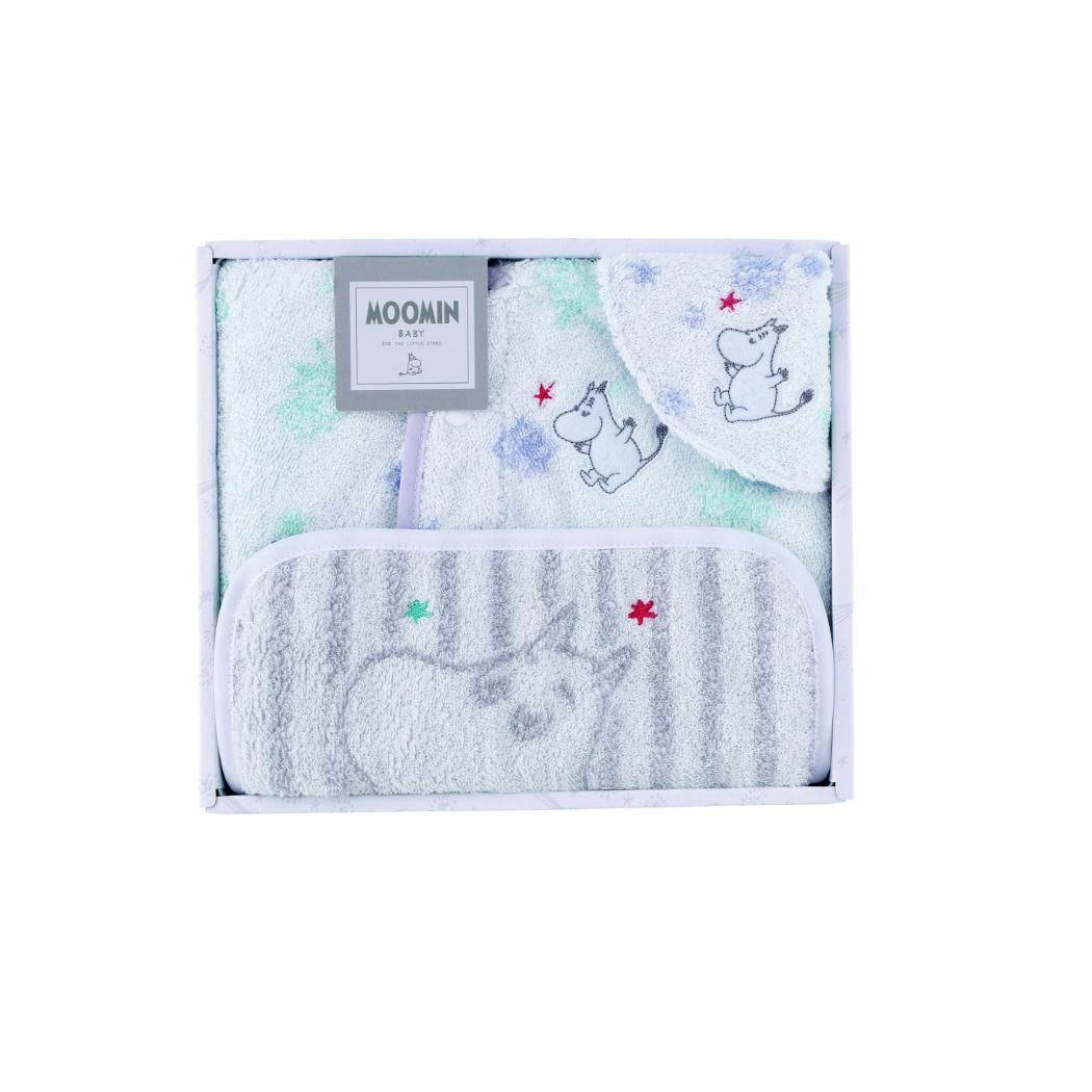 ムーミン ベビー用品 スターギフト スタイx1 ポンチョx1 ミニタオルx1 北欧 タオル美術館 プレゼント かわいい キャラクター グッズ
