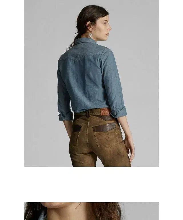  RRL ダブルアールエル シャンブレー シャツ レディース用 1 長袖 シャツ ブラウス