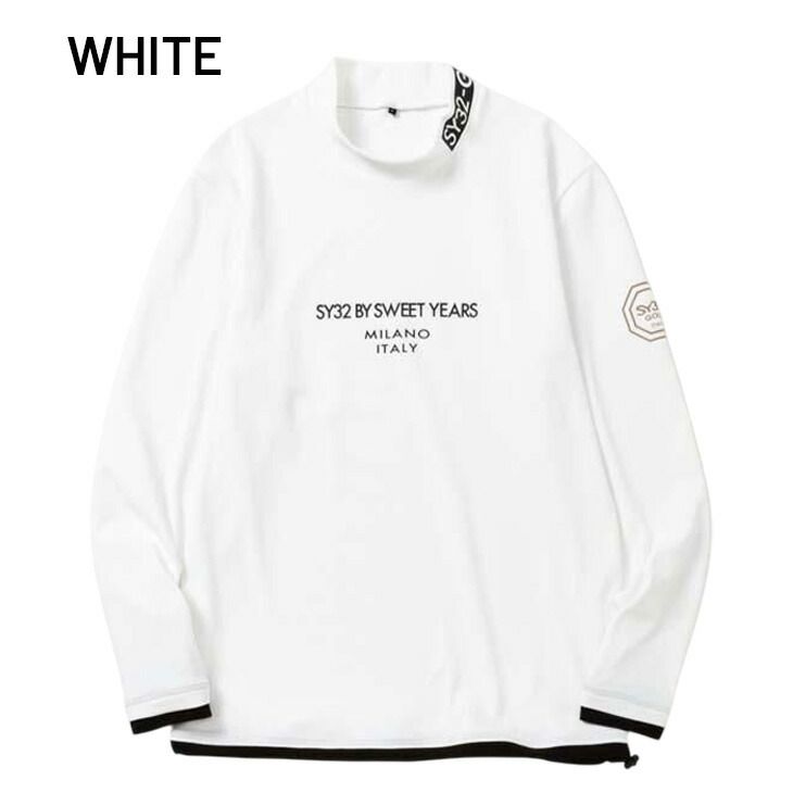 SY32 BY SWEET YEARS GOLF メンズ 長袖 フリースシャツ モックネック ゴルフウェア SY32 スウィートイヤーズ モックシャツ トップス 吸水速乾 ストレッチ 紳士用 長そで ゴルフシャツ 服 SYG-25A1-04