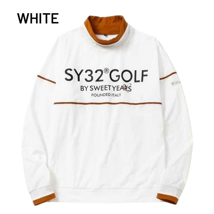 SY32 BY SWEET YEARS GOLF メンズ 裏起毛 スウェットシャツ SY32 スウィートイヤーズ ゴルフウェア 長袖 モックネック 用 トップス ゴルフ用トレーナー 紳士用 スエット 服 SYG-25A1-17