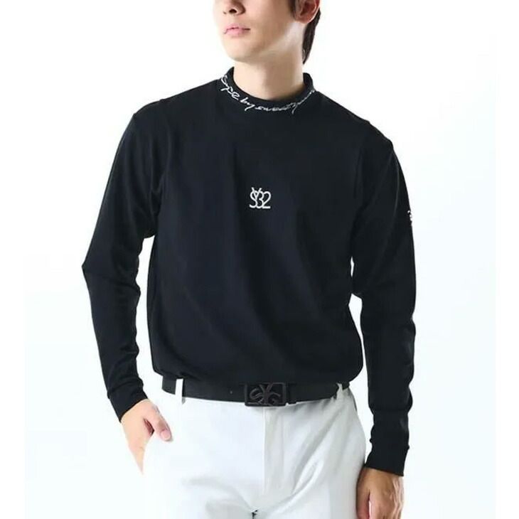 長袖シャツ モックネック