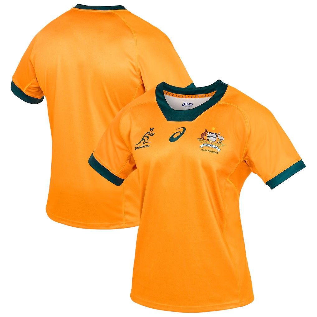 アシックス ラグビー 7人制 オーストラリア代表 2025 ホーム ジャージ 緑 グリーン 黄色 イエロー モデル 日本未発売
