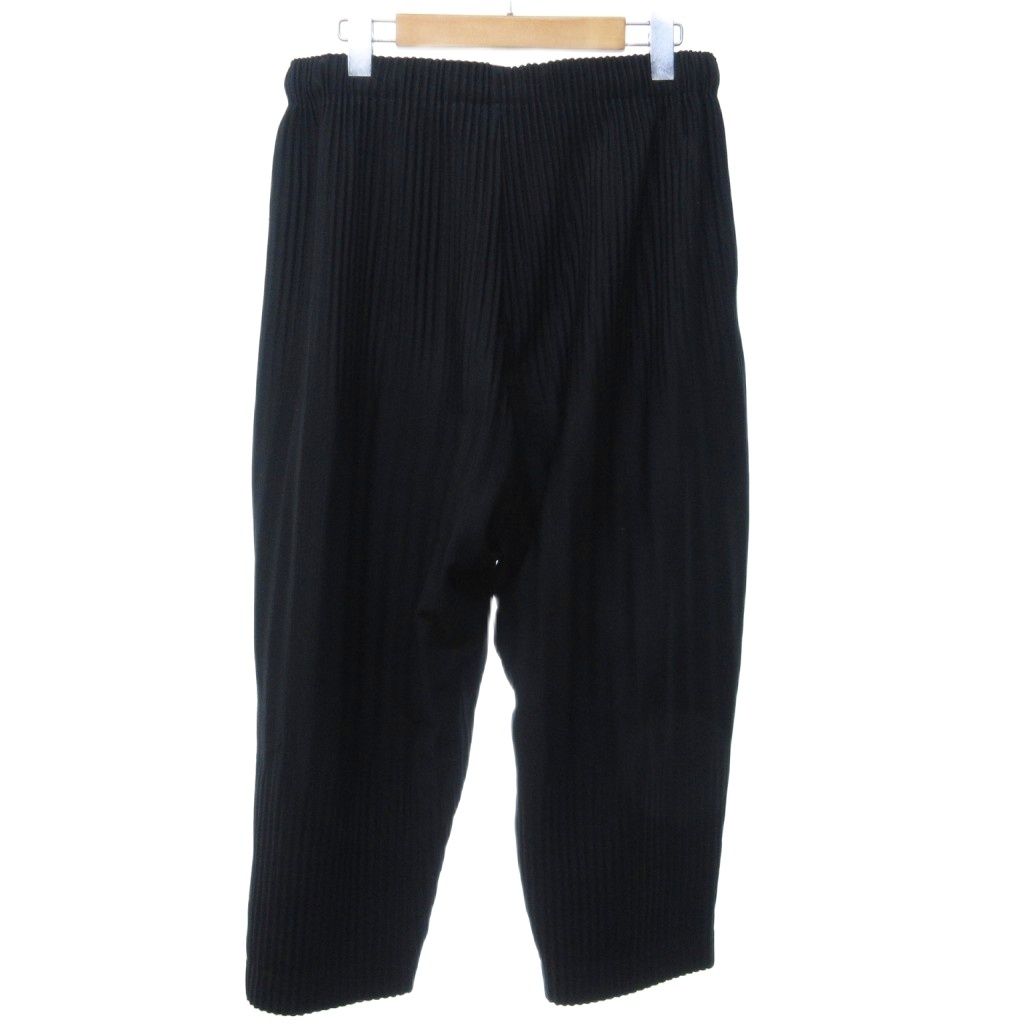 オムプリッセイッセイミヤケ HOMME PLISSE ISSEY MIYAKE 消しプリーツ プリーツパンツ スラックス イージーパンツ 黒 ブラック 2 約M 1102