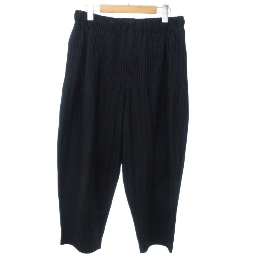 オムプリッセイッセイミヤケ HOMME PLISSE ISSEY MIYAKE 消しプリーツ プリーツパンツ スラックス イージーパンツ 黒 ブラック 2 約M HP55JF153 1102