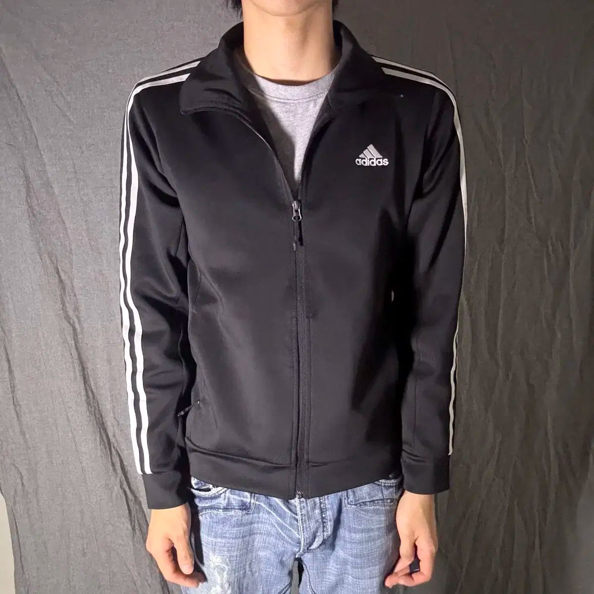 adidas ジャージ アディダス M 3本ライン トラックパンツ 黒 ブラック 