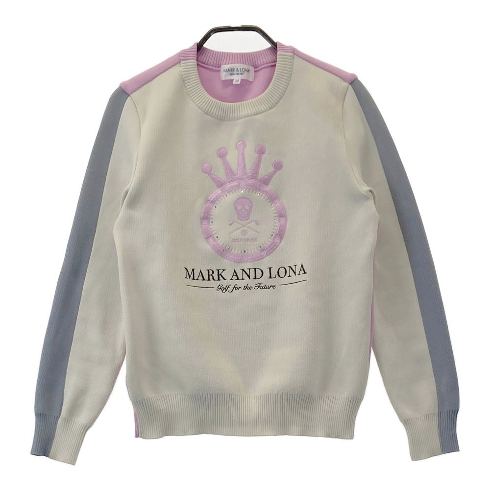 サイズ 38 MARK-LONA マークアンドロナ ニットセーター ホワイト系 240101546317 ゴルフウェア レディース ストスト