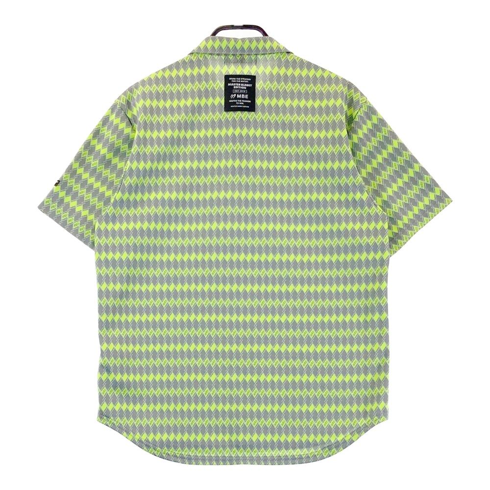 サイズ 5 MASTER BUNNY EDITION マスターバニーエディション モデル 半袖ポロシャツ 総柄 グレー系 240101546490 ゴルフウェア メンズ ストスト