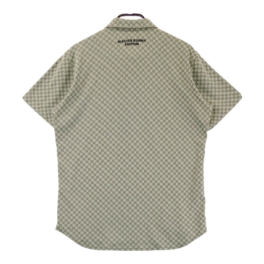 サイズ 5 MASTER BUNNY EDITION マスターバニーエディション モデル 半袖ポロシャツ 総柄 ベージュ系 240101546491 ゴルフウェア メンズ ストスト