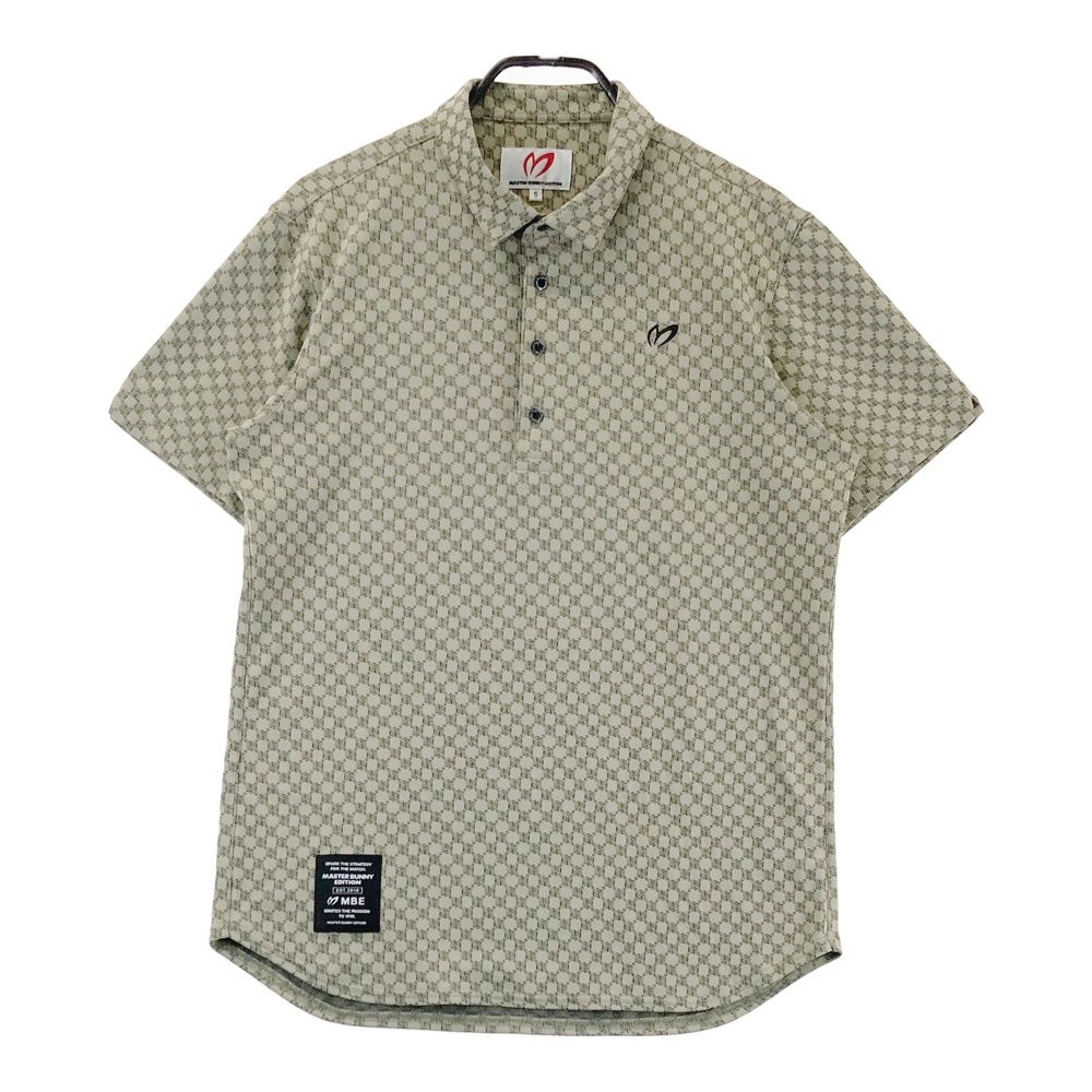 サイズ 5 MASTER BUNNY EDITION マスターバニーエディション モデル 半袖ポロシャツ 総柄 ベージュ系 240101546491 ゴルフウェア メンズ ストスト