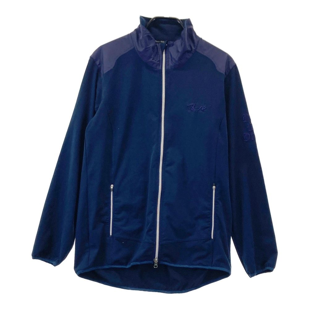 サイズ 4 DANCE WITH DRAGON ダンスウィズドラゴン 切替 ジップジャケット ネイビー系 240101547746 ゴルフウェア メンズ ストスト