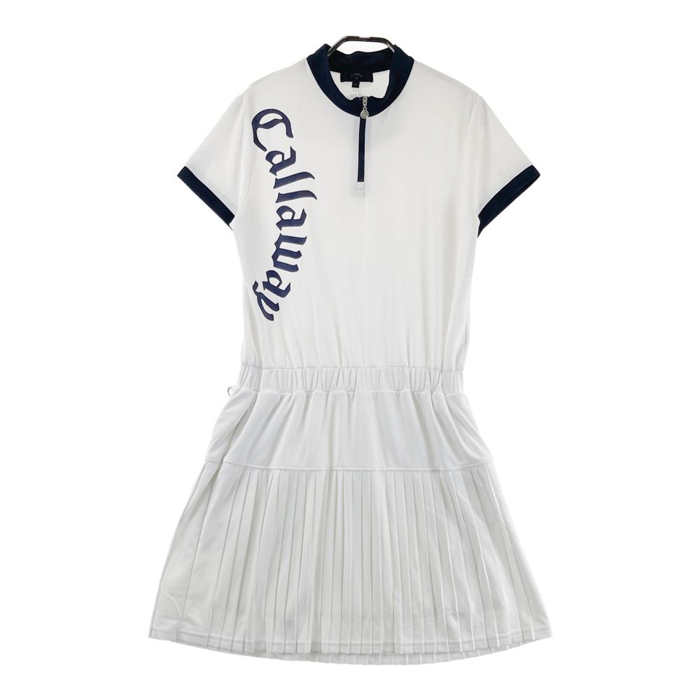 Callaway キャロウェイ ゴルフワンピース 半袖 星柄 Lサイズ 白×紺