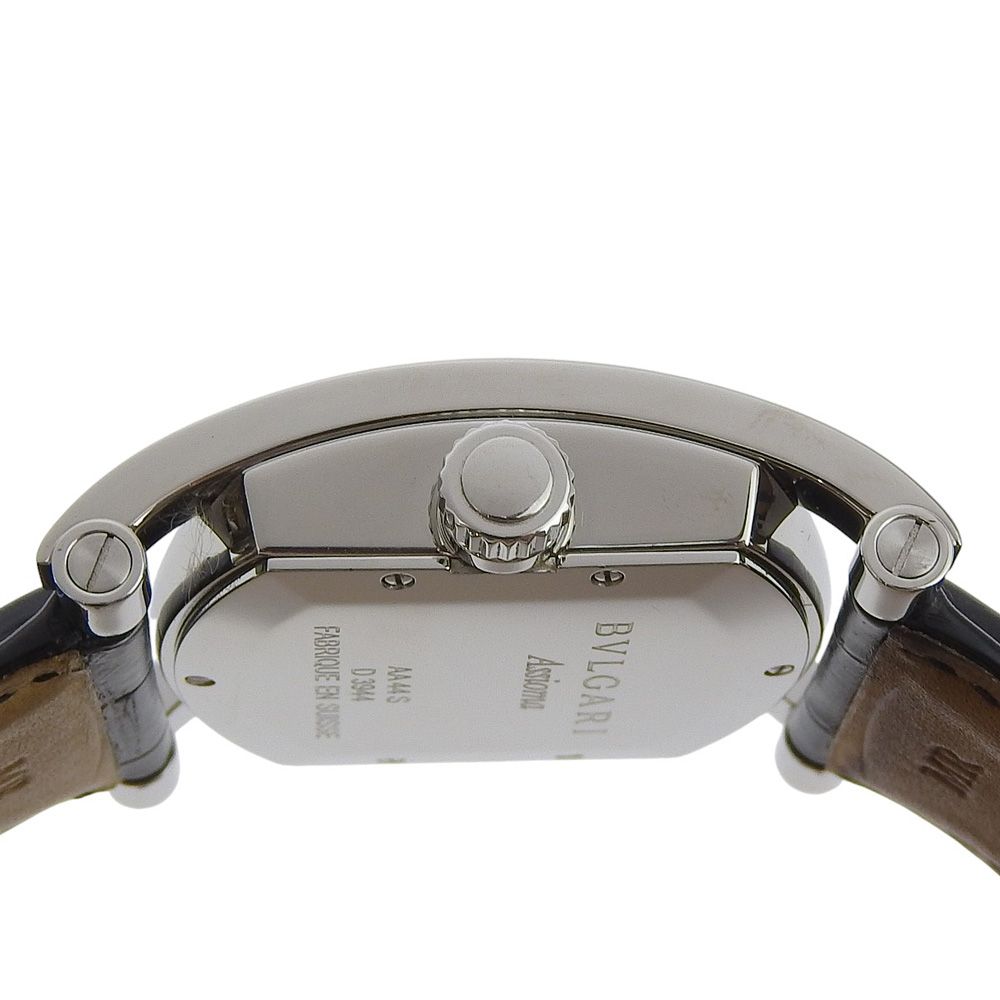 BVLGARI】ブルガリ アショーマ AA44S ステンレススチール×クロコダイル  
