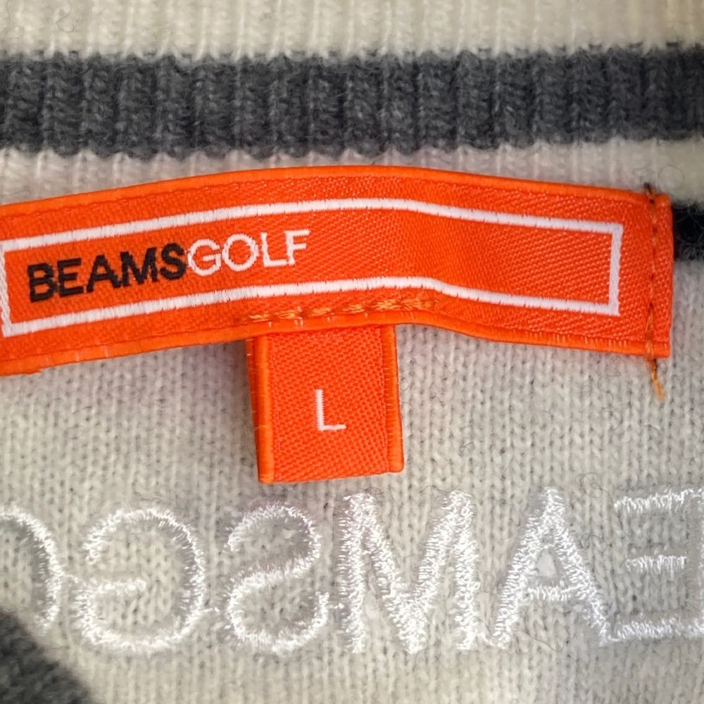 サイズ：L BEAMS GOLF ビームスゴルフ ニット セーター 星 ブラック系