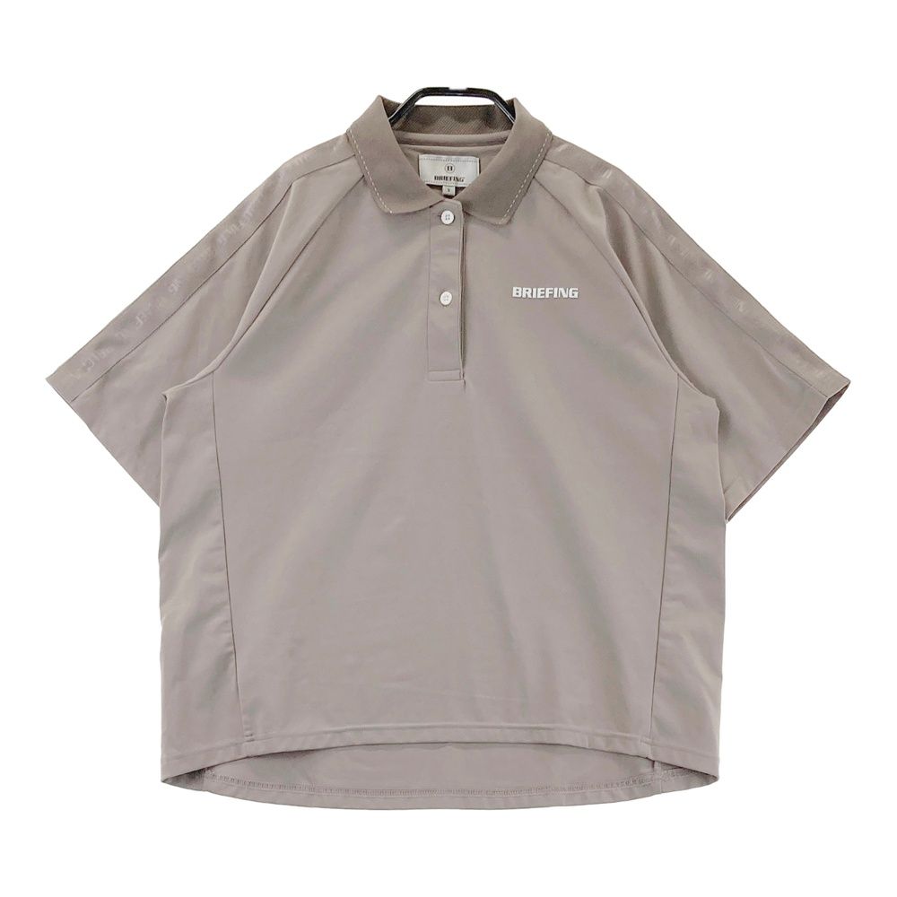 サイズ S BRIEFING GOLF ブリーフィング モデル ロゴ入り 半袖ポロシャツ ベージュ系 240101551140 ゴルフウェア レディース ストスト