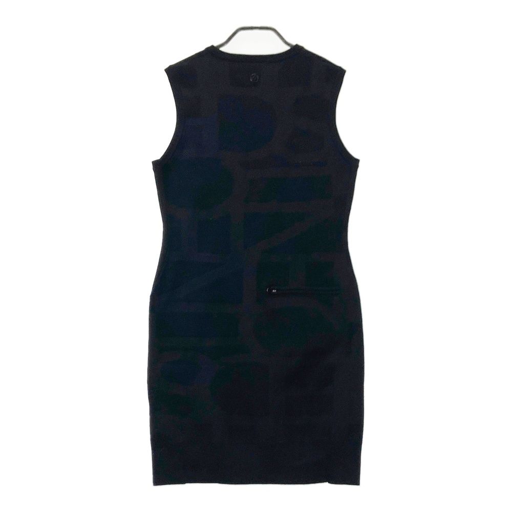 美品【デサント】ゴルフ 撥水 ジャージー ノースリーブ ワンピース M 黒×赤 美品【デサント】ゴルフ 撥水 ジャージー ノースリーブ ワンピース M