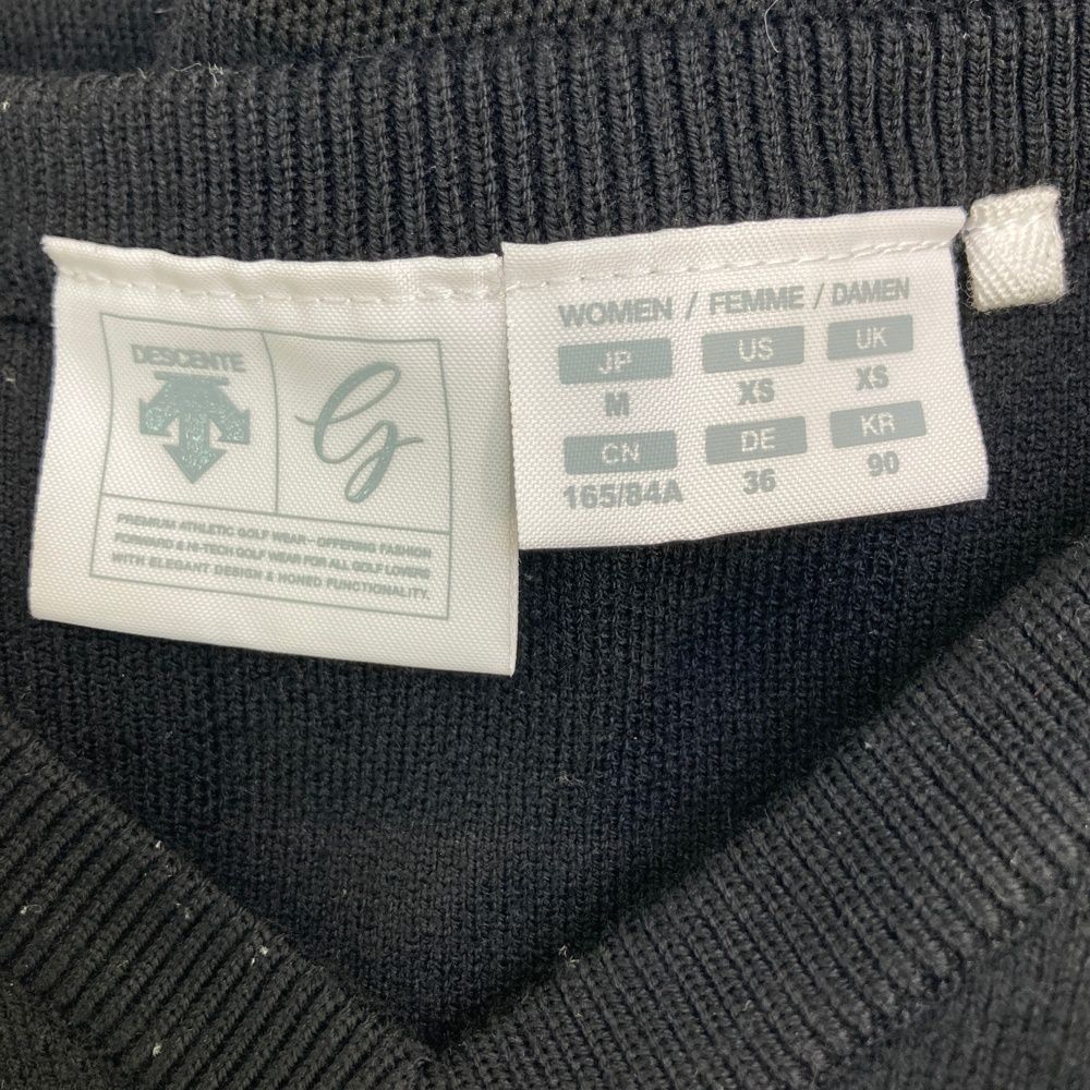 サイズ：M DESCENTE GOLF デサントゴルフ ノースリーブ ニット