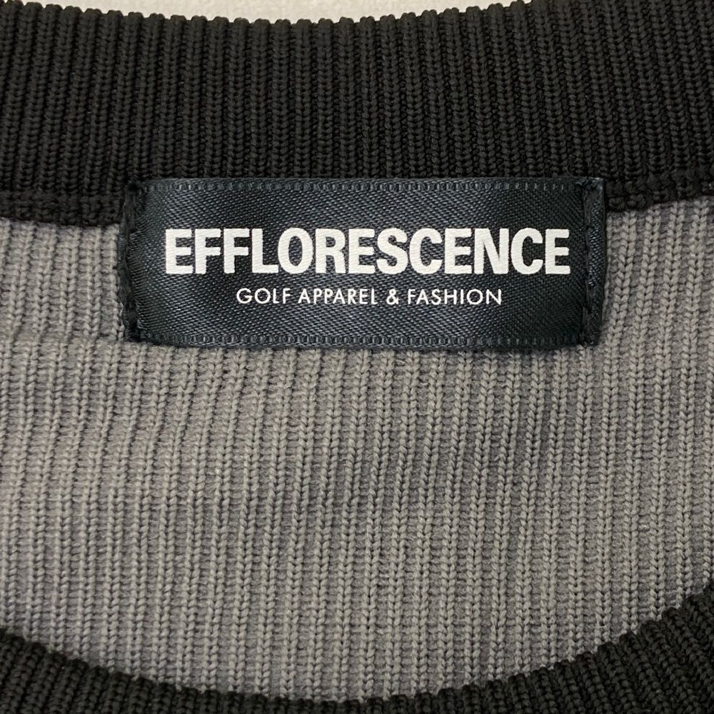 サイズ M EFFLORESCENCE エフロレッセンス 長袖ニットセーター ロゴ柄 ブラック系 240101551251 ゴルフウェア メンズ ストスト LLC-HASEGAWATOSO_COM