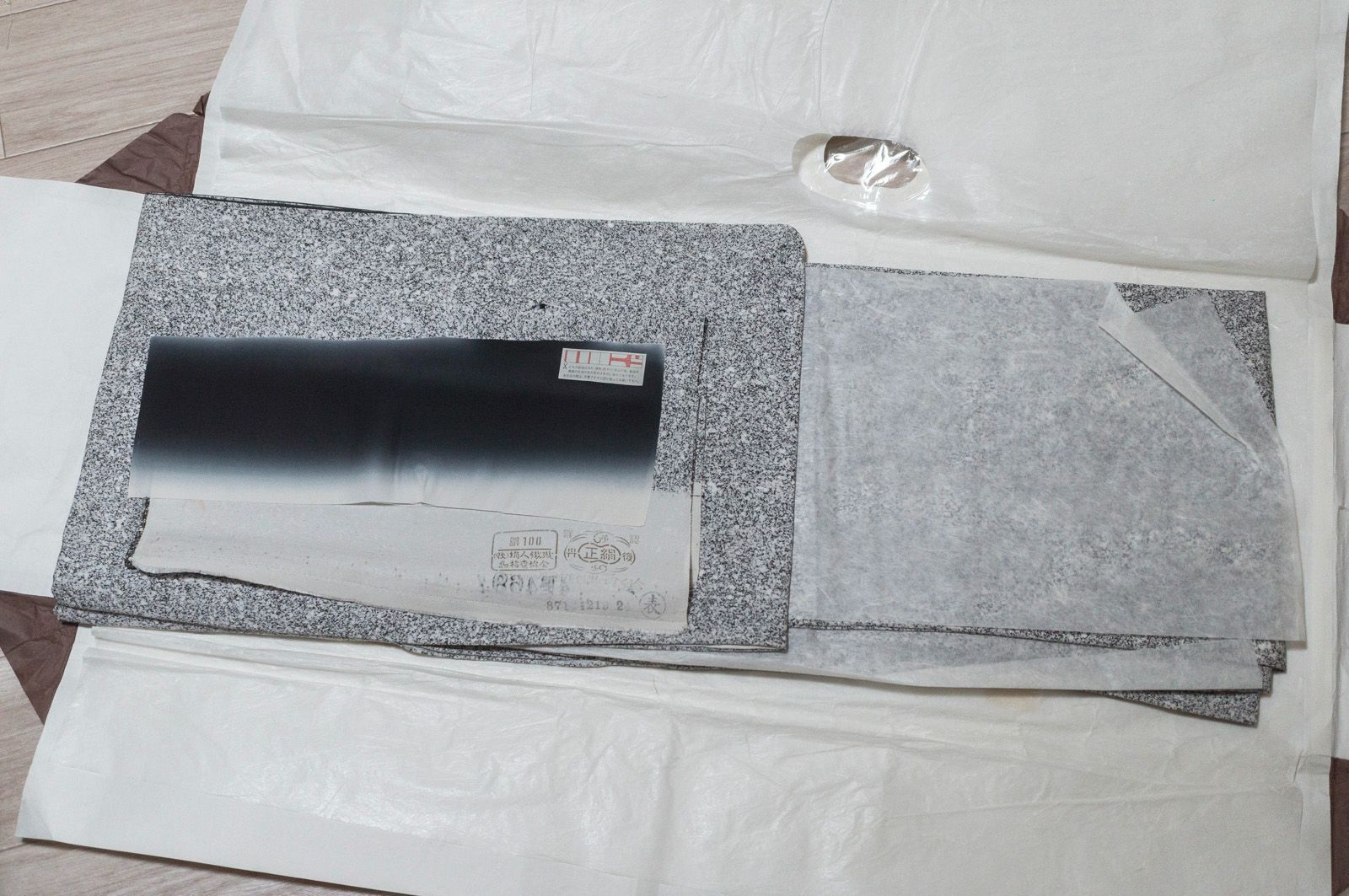 付下げ たたき染め 正絹 残布付き しつけ付き 袷 裄64.5㎝