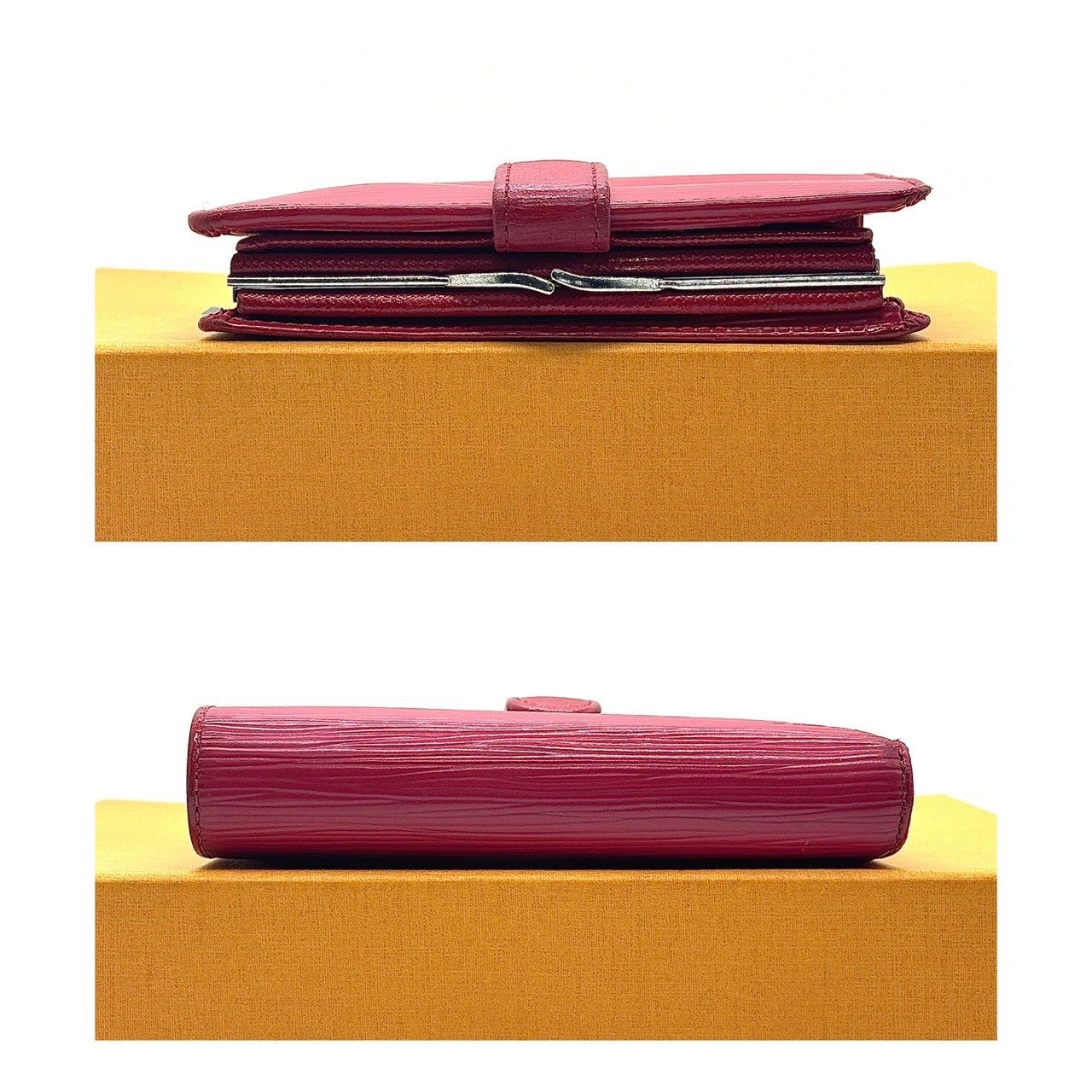 艶やかに咲く赤】 LOUIS VUITTON ルイヴィトン 二つ折り財布 エピ