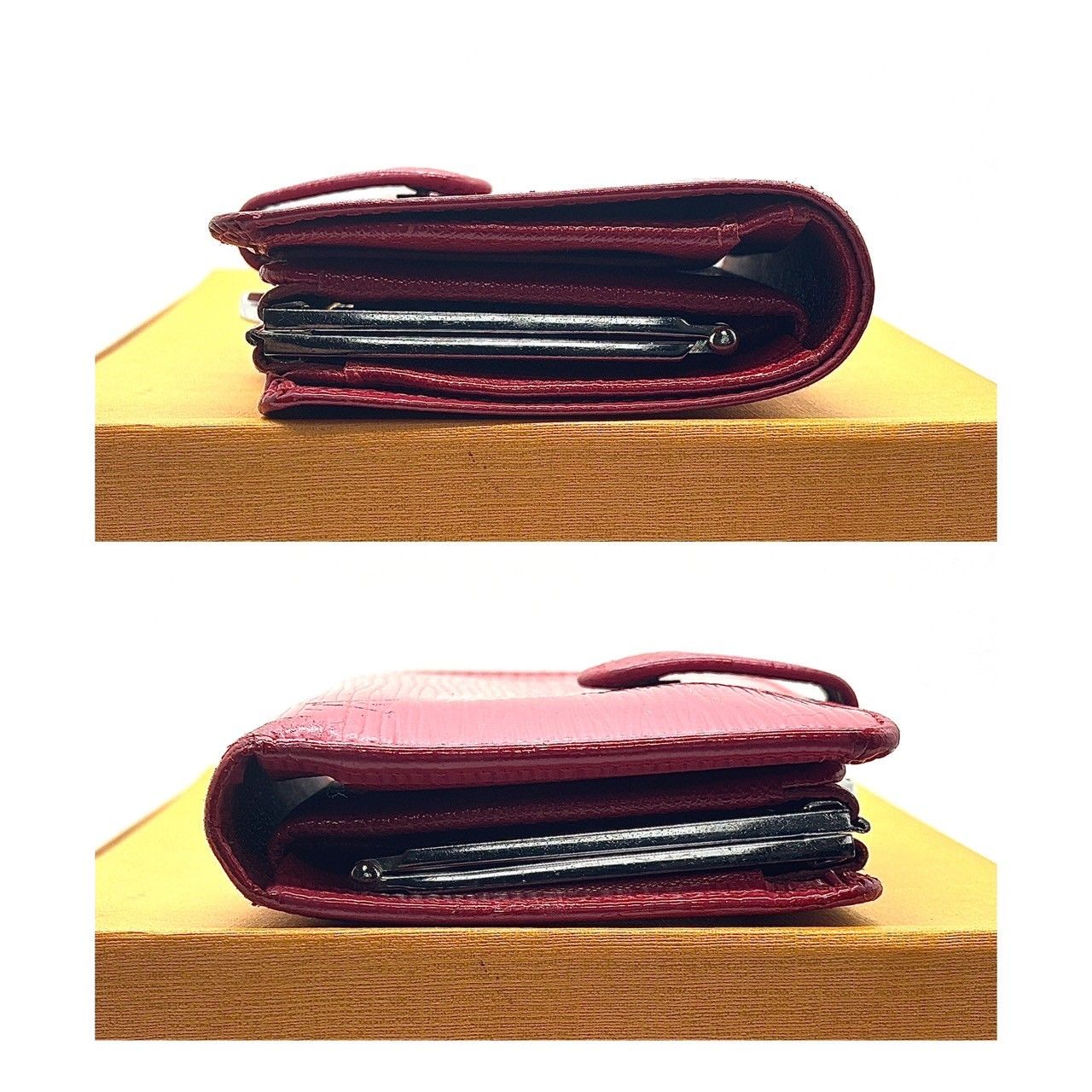 艶やかに咲く赤】 LOUIS VUITTON ルイヴィトン 二つ折り財布 エピ