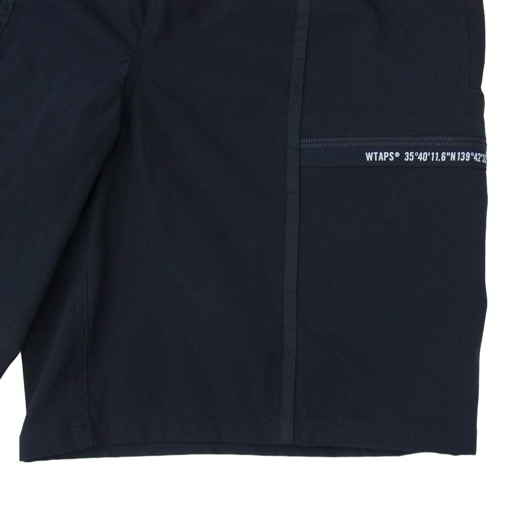 WTAPS ダブルタップス 22 SS 231 BRDT-PTM 09 POLY TWILL SHORTS ポリツィル ナイロン ショート パンツ ブラック系 2