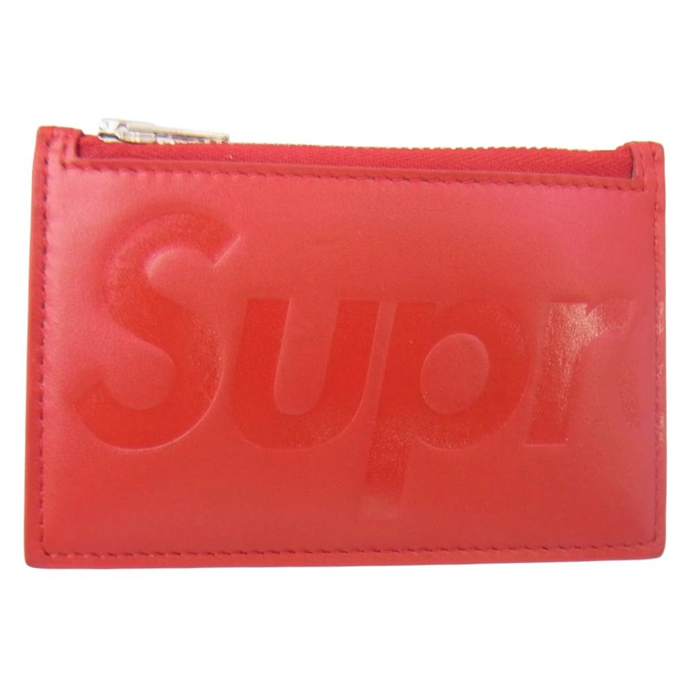 Supreme シュプリーム 25SS Leather Zip Card H er ジップ カードホルダー コインケース レッド系