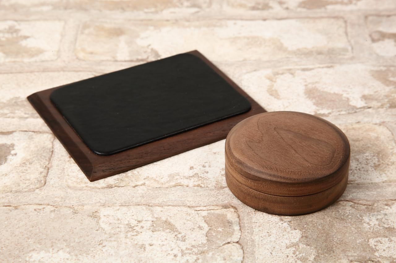 KATOMOKU 朱肉 捺印マットセットM ウォールナット km-10M 木製