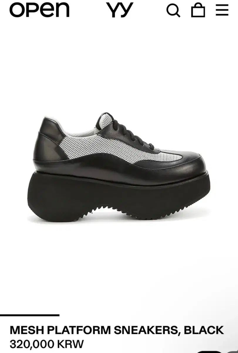 37 Open YY メッシュ フラットフォーム スニーカー