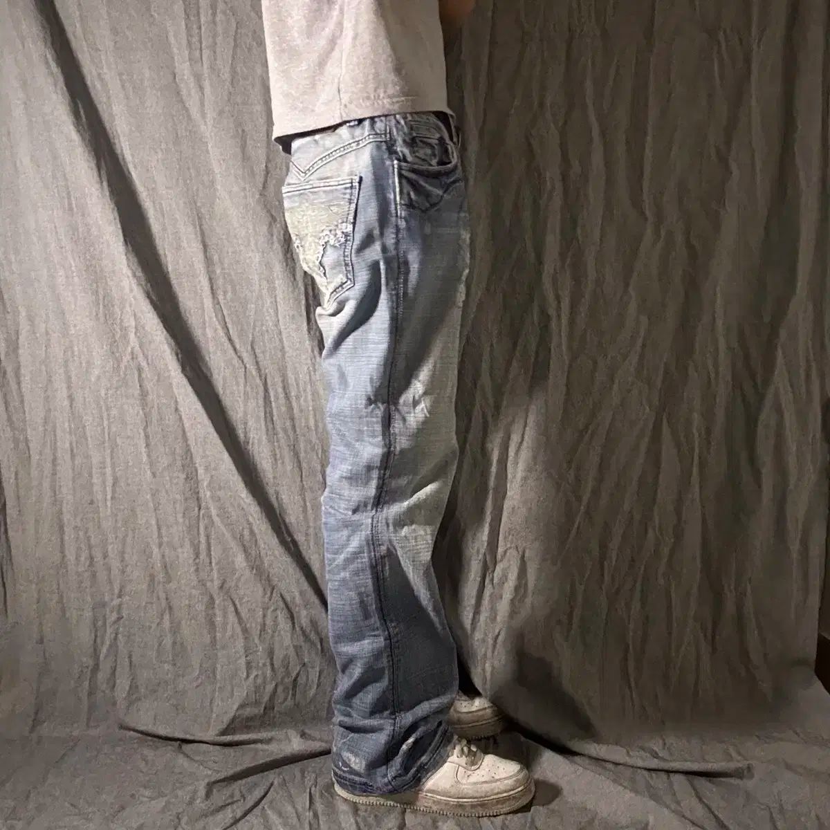 ANTIK DENIM ワイド ライトブルー デニム パンツ