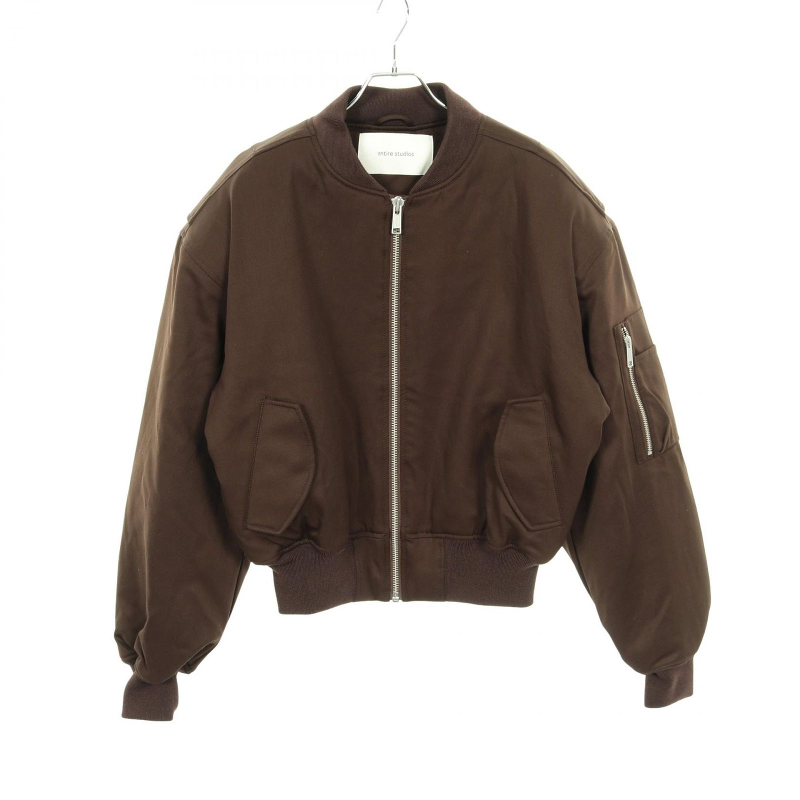 エンタイアスタジオ ENTIRE STUDIOS ブルゾン CROPPED BROAD BOMBER SUITING ESU-W25-1048 ブラウン ウール 25AW ウール ボンバー ジャケット ブラウン メンズ