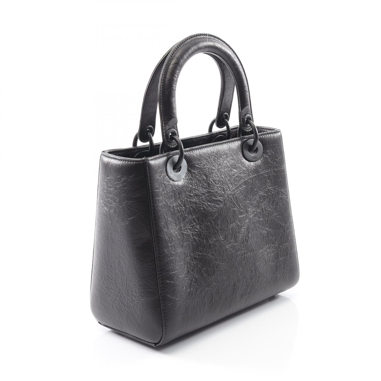 ディオール Dior ハンドバッグ LADY DIOR レディディオール ブラック レザー レディディオール 2wayトート レディース Used A