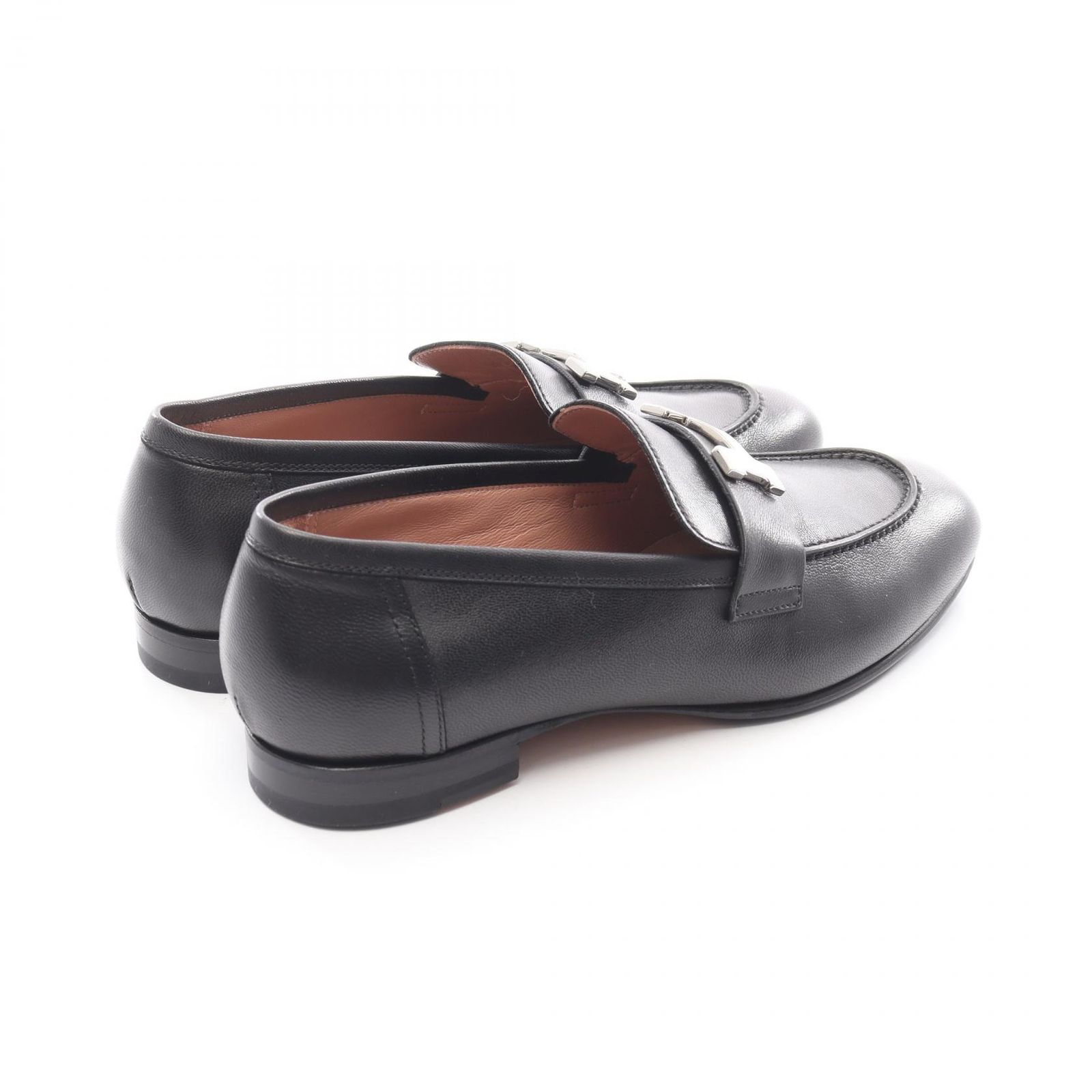 エルメス HERMES モカシン パリ ブラック レザー ローファー レディース A