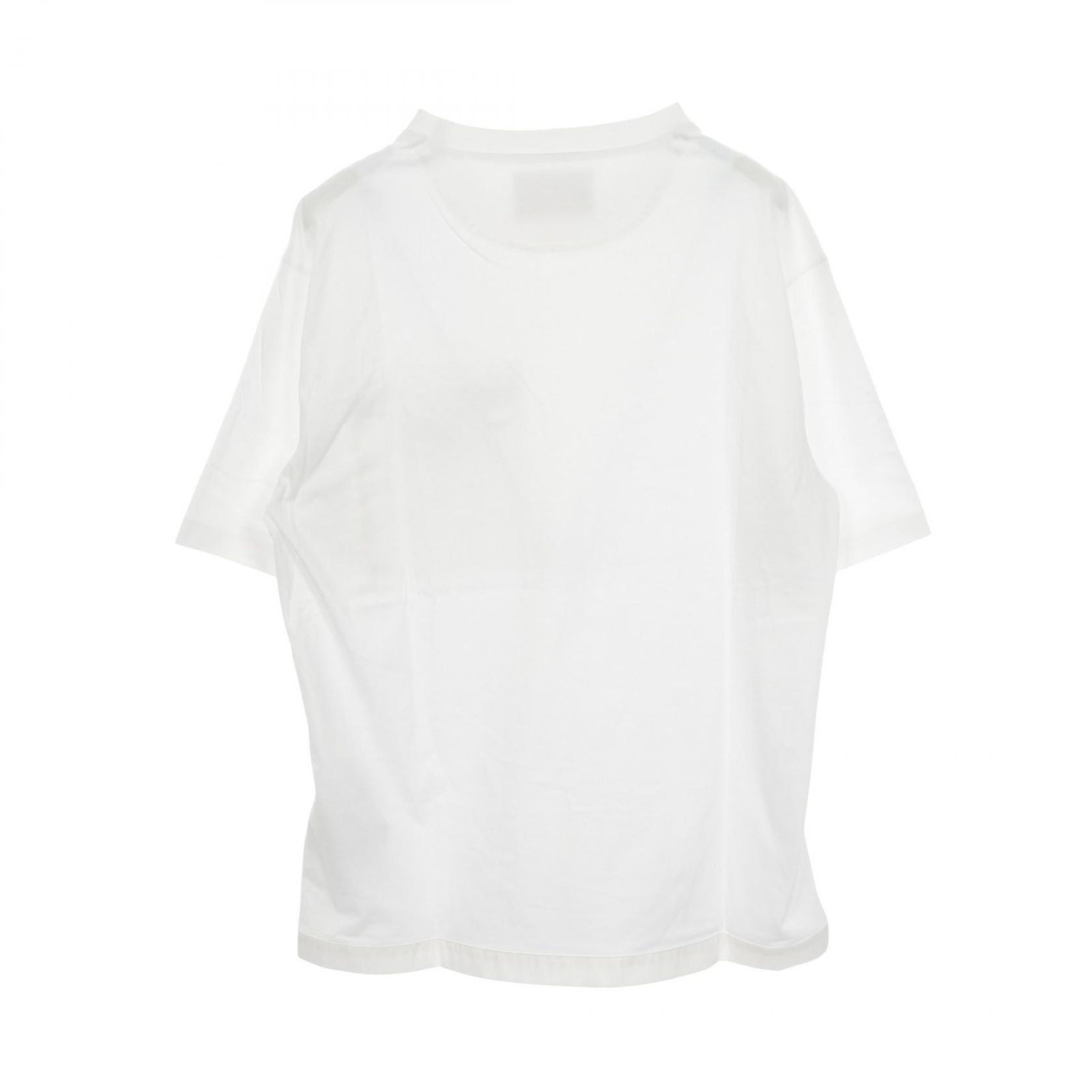 プラダ PRADA カットソー Re-Nylon トライアングルロゴプレート ホワイト コットン Tシャツ メンズ Used A