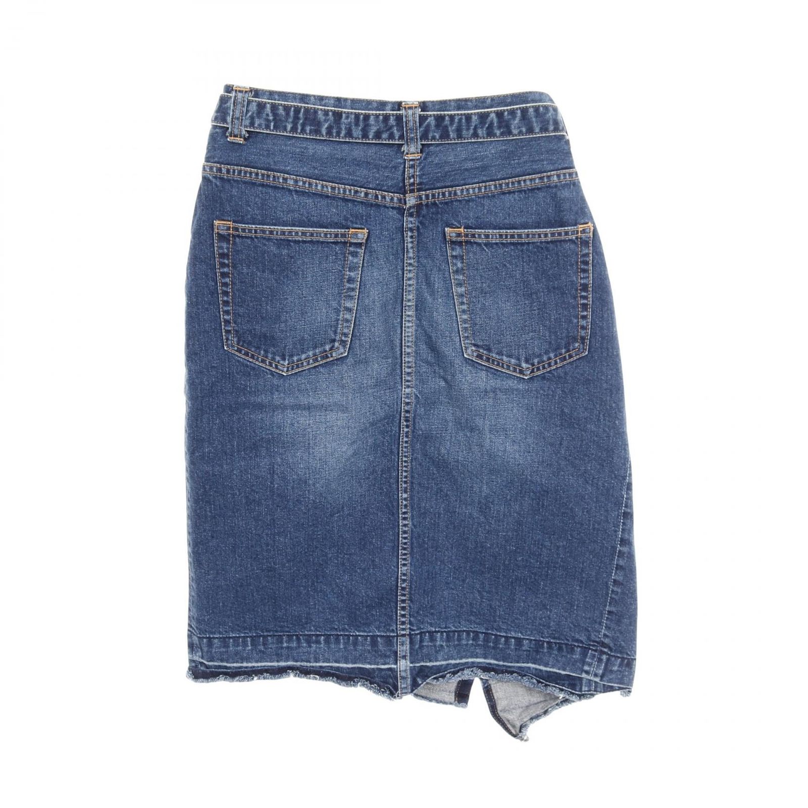 サカイ Sacai スカート アシメントリー ブルー コットン デニムスカート レディース Used A