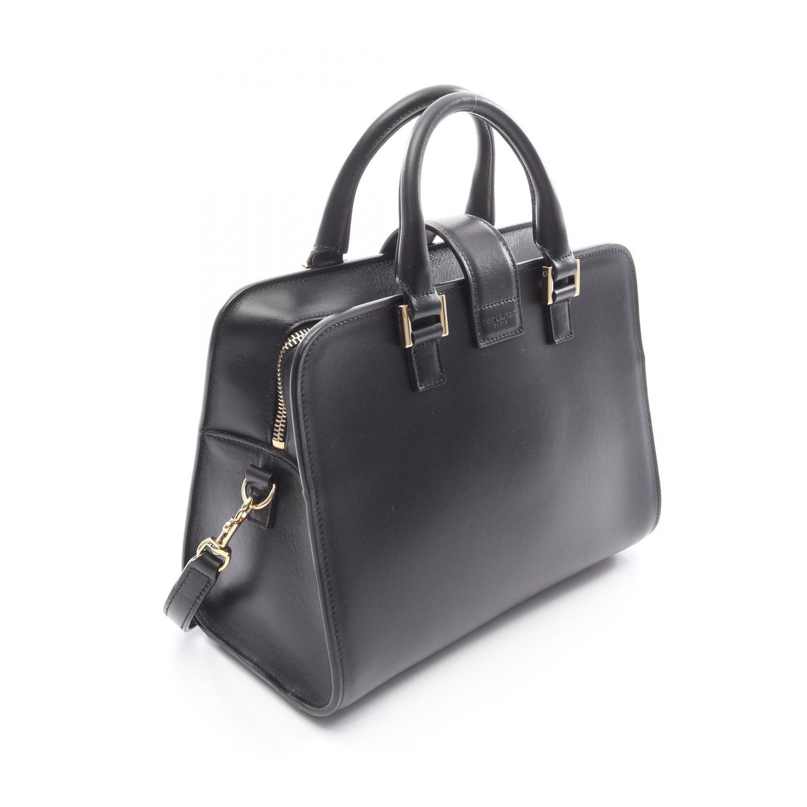 サンローランパリ SAINT LAURENT PARIS ハンドバッグ モノグラム ベイビーカバス ブラック レザー ベイビーカバス レディース Used A