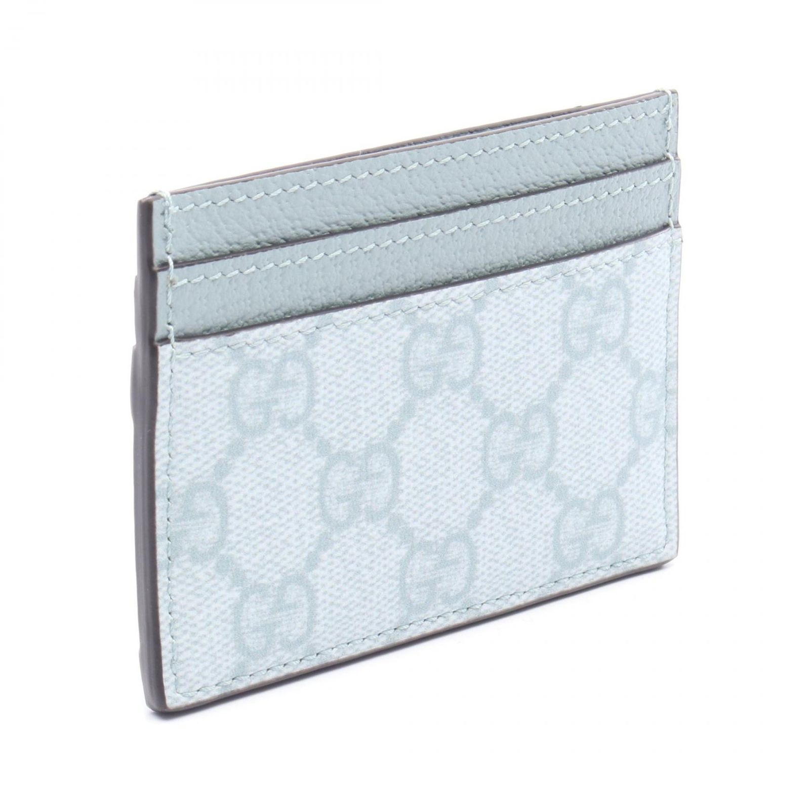 グッチ GUCCI カードケース オフィディア GGスプリーム 523159 ライトブルー レザー オフィディア カードケース レディース Used A
