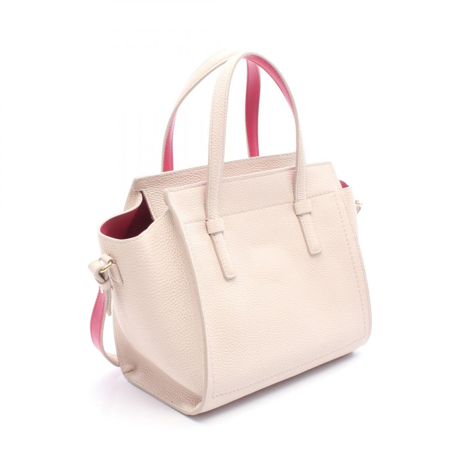 サルヴァトーレフェラガモ Salvatore Ferragamo ハンドバッグ エイミー 21F478 ピンクベージュ ピンク レザー エイミー レディース Used A