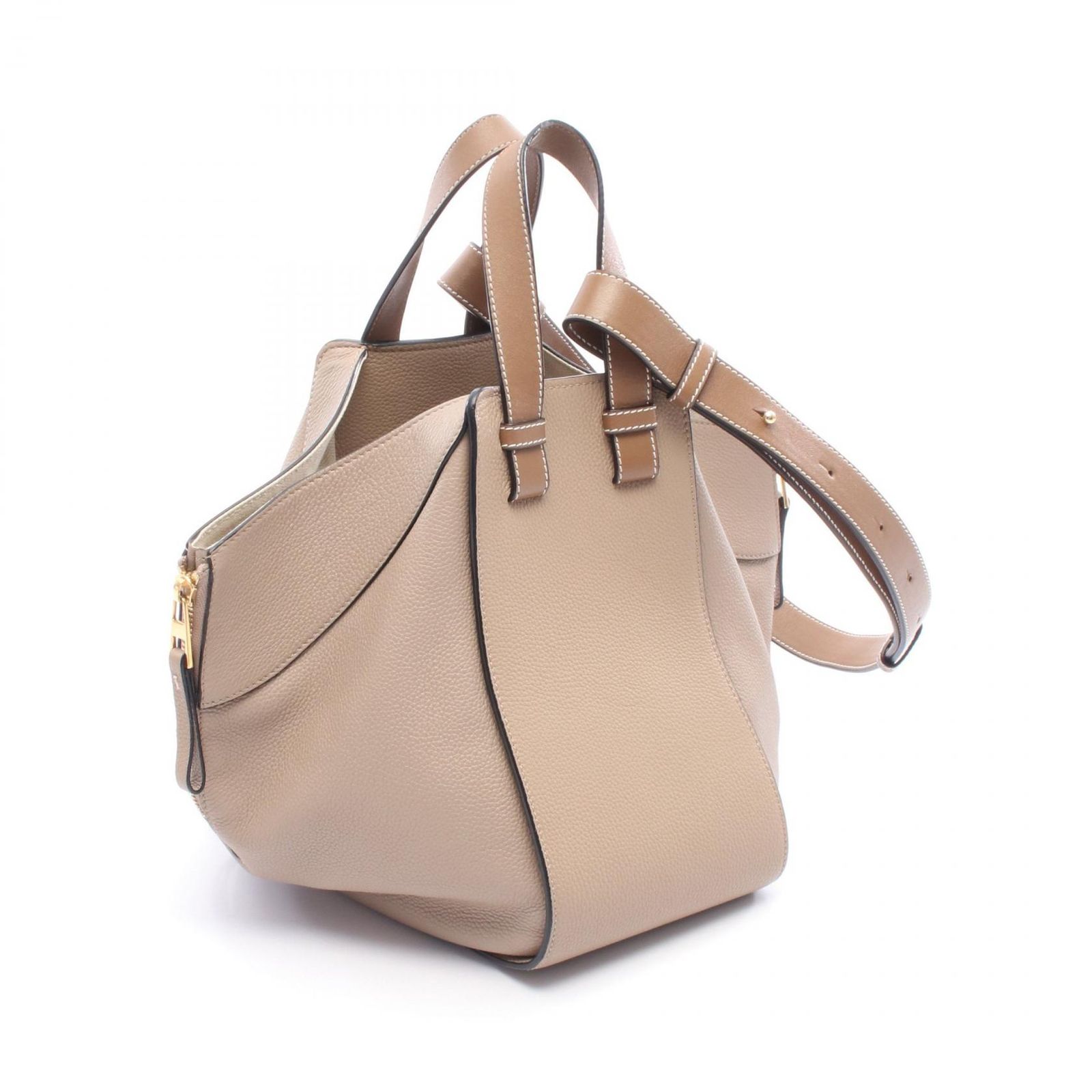 ロエベ LOEWE ハンドバッグ HAMMOCK SMALL ハンモック スモール A538S35X51 グレージュ レザー ハンモック スモール レディース Used A