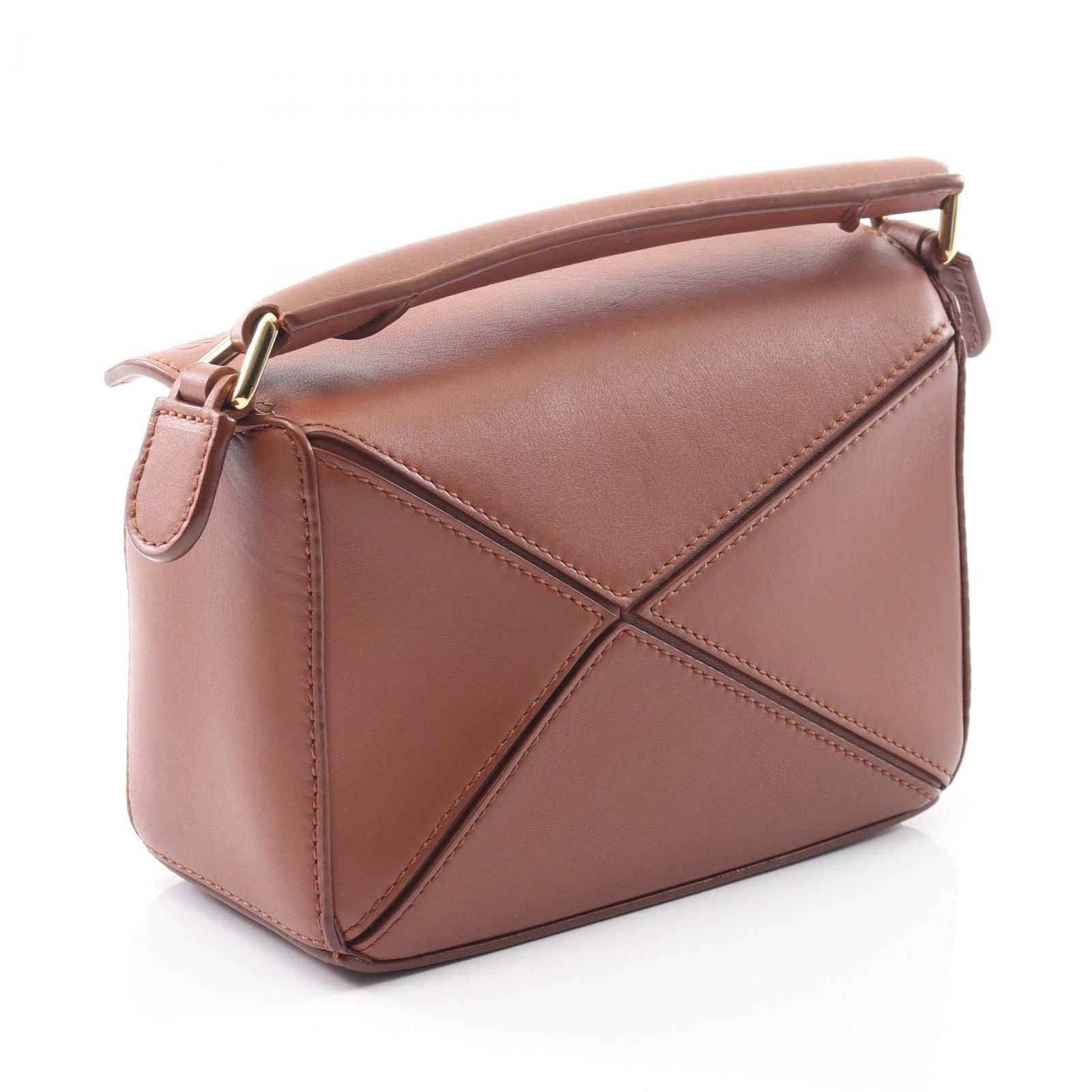 ロエベ LOEWE ハンドバッグ LOEWE × STUDIO GHIBLI ハウルの動く城 カルシファー PUZZLE MINI パズル ミニ ブラウン レザー LOEWE×スタジオジブリ パズルバッグ ミニ カルシファー