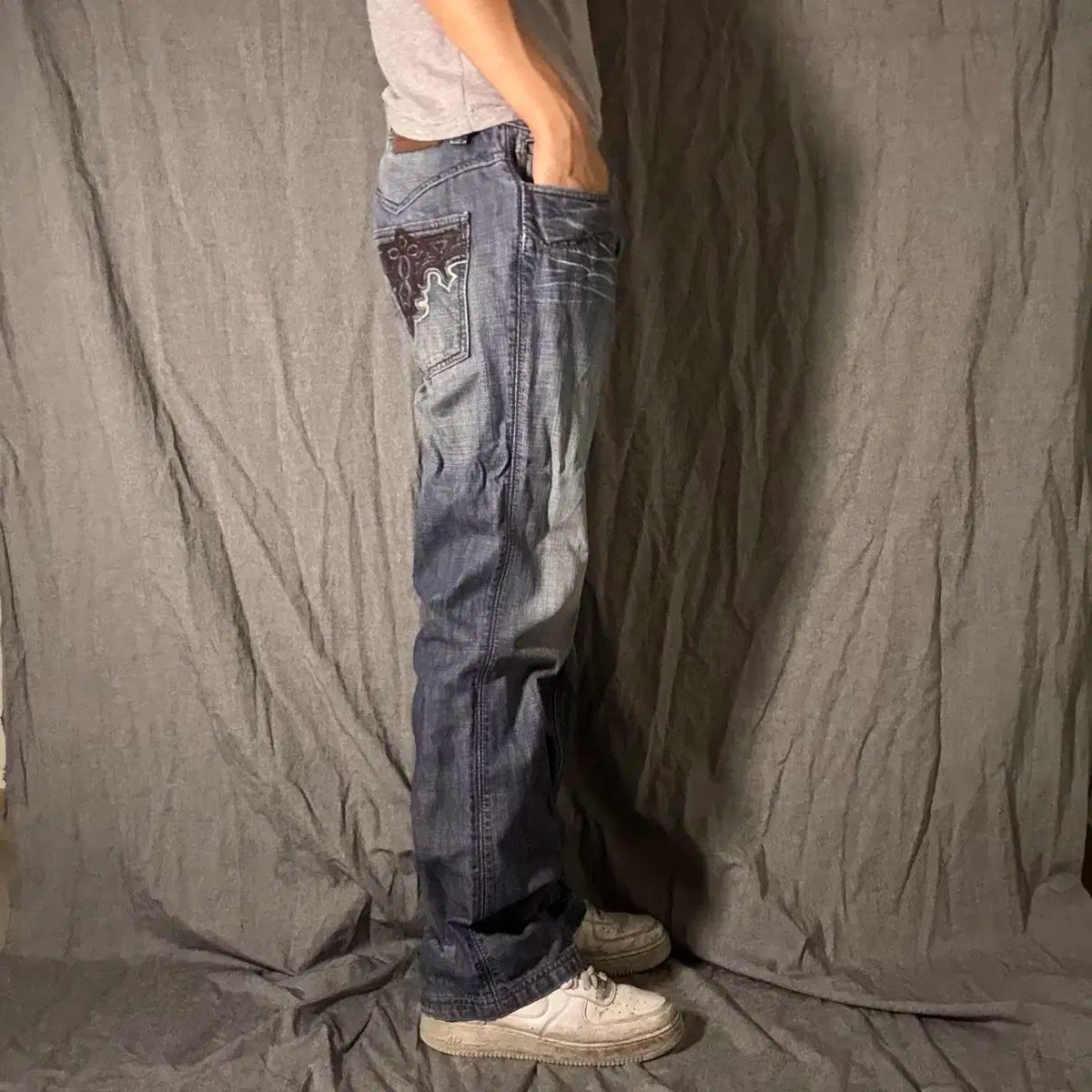 ANTIK デニム ワイド チ ンテージ デニムパンツ