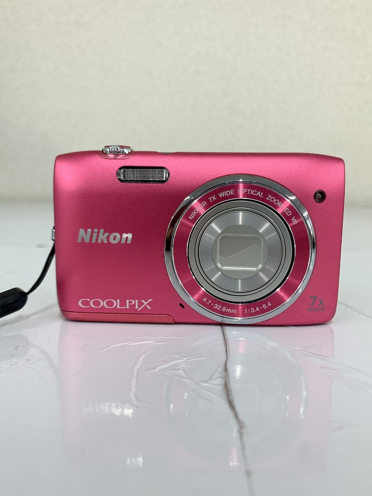 3 Nikon ニコン COOLPIX S3500 デジタルカメラ ピンク バッテリー無い為 通電未 カメラ 1