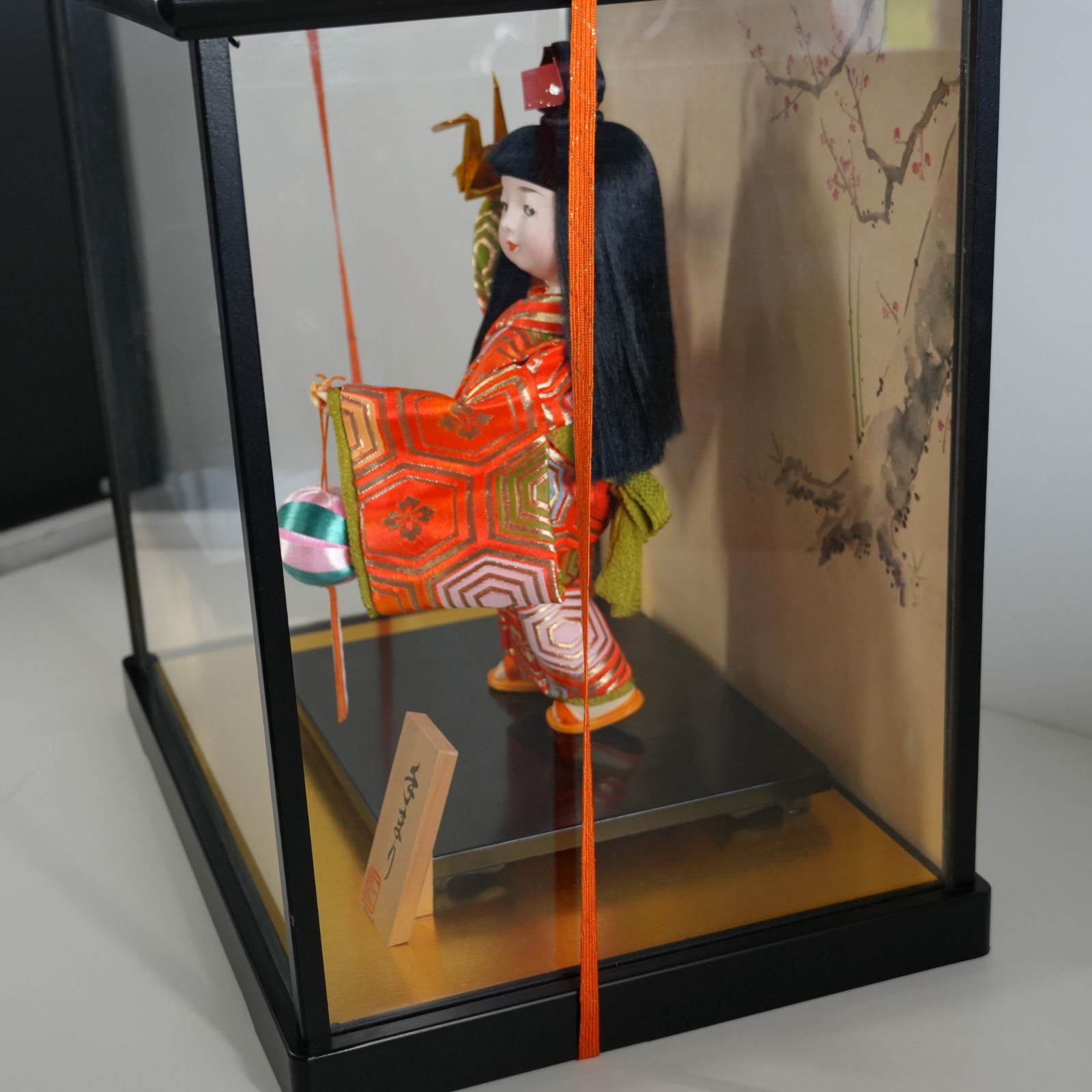 わらべ人形 つづみ ガラスケース入り 伝統的日本人形 ガラスケース入り